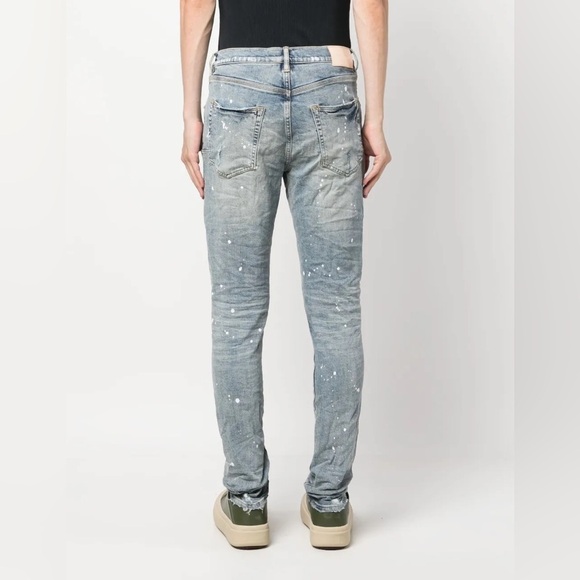 Purple Brand P001 Slim Low Rise Distressed Jeans 36W - Picture 2 of 10